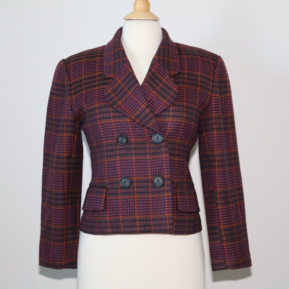 Vintage Oscar de la Renta double breasted wool blazer jacket Beautiful - Picture 1 of 10